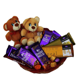 Cadbury Basket with TEDDY-LARGE