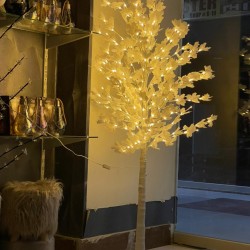 186 Led Big White Leaf Tree - Approx. 6Ft