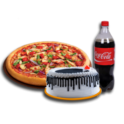 Cake with Pizza Deal