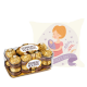 Love Cushion with Ferrero Rocher